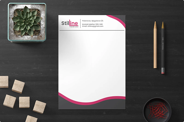 hemijske i cvece i jedan list na kome pise stiline